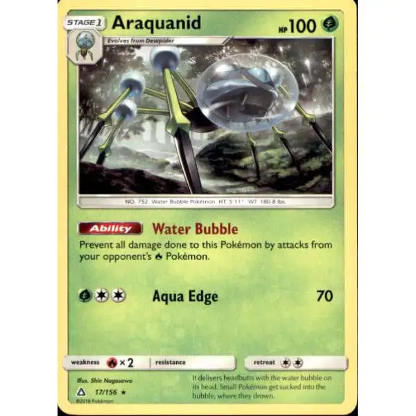 Pokemon Trading Card Game Sun & Moon Ultra Prism Rare Araquanid #17