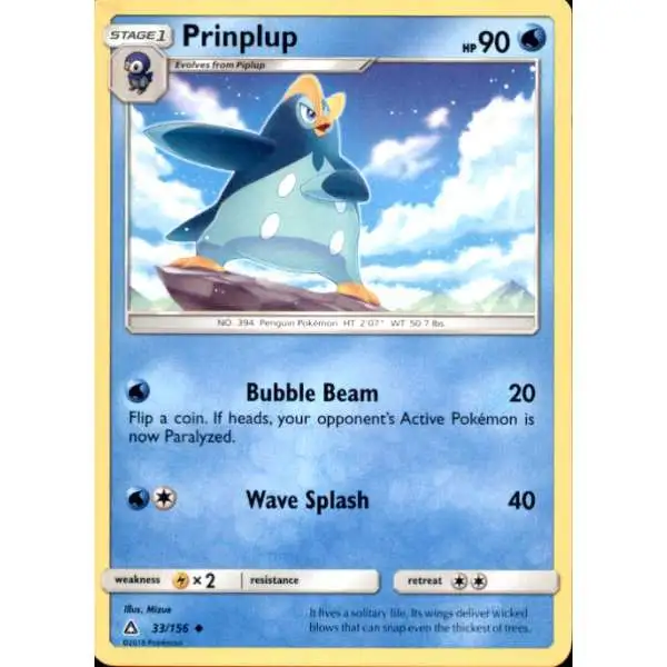 Pokemon Trading Card Game Sun & Moon Ultra Prism Uncommon Prinplup #33