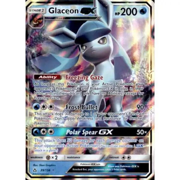 Pokemon Trading Card Game Sun & Moon Ultra Prism Ultra Rare Glaceon GX #39