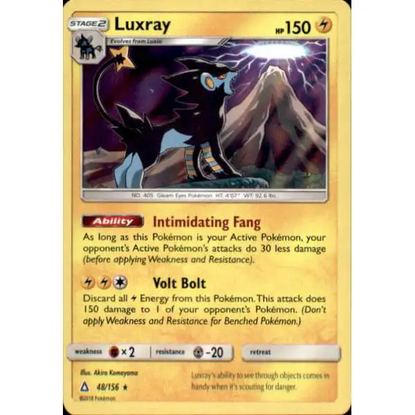 Pokemon Trading Card Game Sun & Moon Ultra Prism Rare Holo Luxray #48
