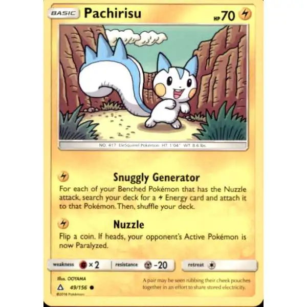 Pokemon Trading Card Game Sun & Moon Ultra Prism Common Pachirisu #49