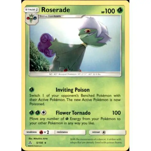 Pokemon Trading Card Game Sun & Moon Ultra Prism Rare Roserade #5