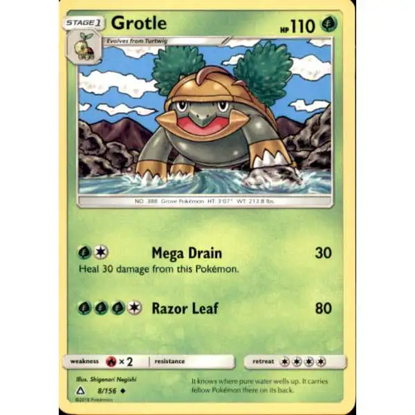 Pokemon Trading Card Game Sun & Moon Ultra Prism Uncommon Grotle #8