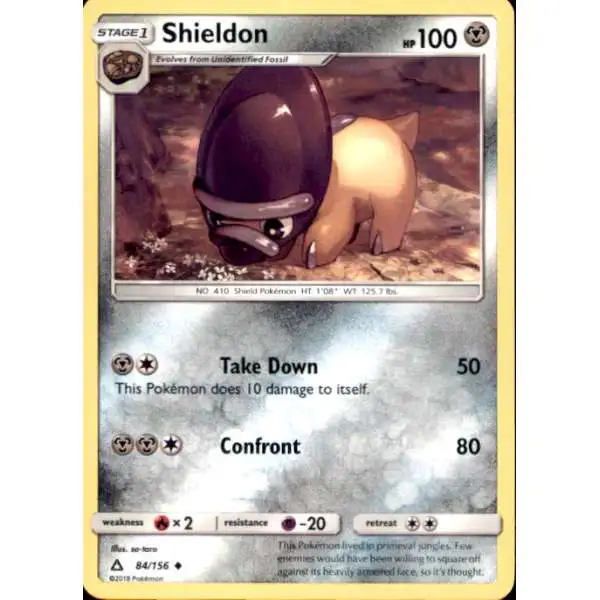 Pokemon Trading Card Game Sun & Moon Ultra Prism Uncommon Shieldon #84