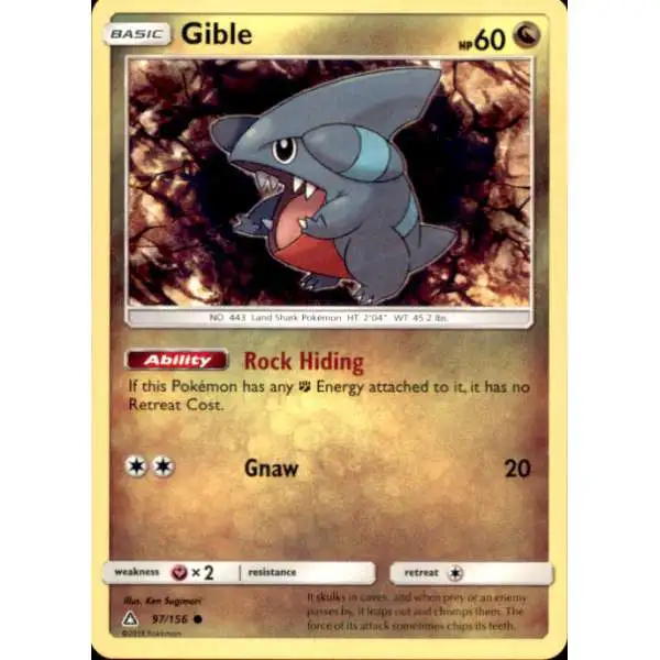 Pokemon Trading Card Game Sun & Moon Ultra Prism Common Gible #97