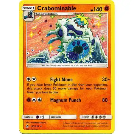 Pokemon Trading Card Game Sun & Moon Unbroken Bonds Rare Crabominable #105