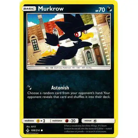 Pokemon Trading Card Game Sun & Moon Unbroken Bonds Common Murkrow #108