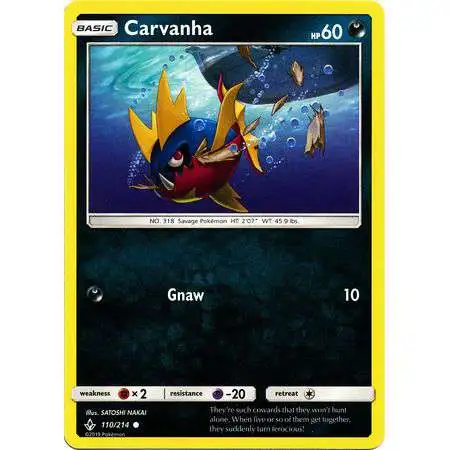 Pokemon Trading Card Game Sun & Moon Unbroken Bonds Common Carvanha #110