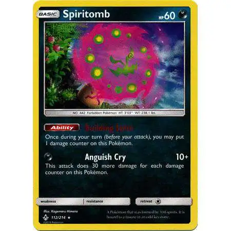 Pokemon Trading Card Game Sun & Moon Unbroken Bonds Rare Holo Spiritomb #112