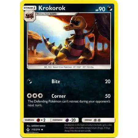 Pokemon Trading Card Game Sun & Moon Unbroken Bonds Uncommon Krokorok #115