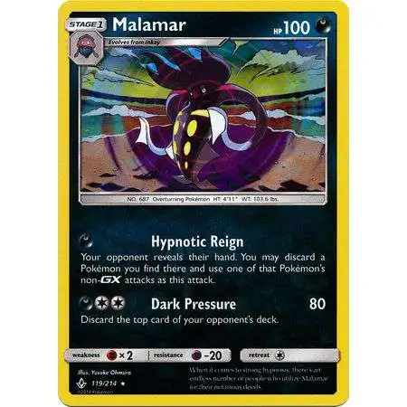 Pokemon Trading Card Game Sun & Moon Unbroken Bonds Rare Holo Malamar #119