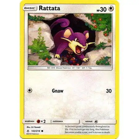 Pokemon Trading Card Game Sun & Moon Unbroken Bonds Common Rattata #143