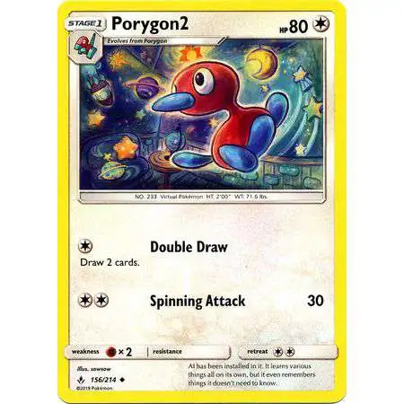 Pokemon Trading Card Game Sun & Moon Unbroken Bonds Uncommon Porygon2 #156