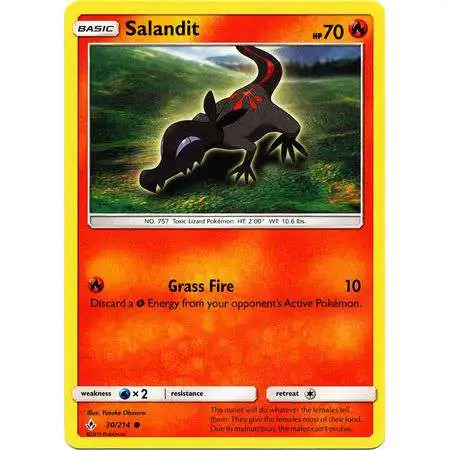 Pokemon Trading Card Game Sun & Moon Unbroken Bonds Common Salandit #30