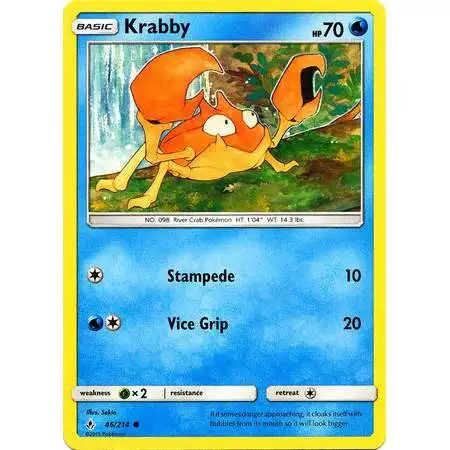 Pokemon Trading Card Game Sun & Moon Unbroken Bonds Common Krabby #46