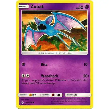 Pokemon Trading Card Game Sun & Moon Unbroken Bonds Common Zubat #64