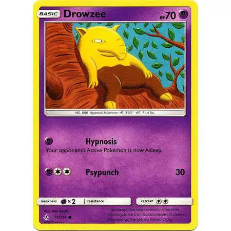 Pokemon Trading Card Game Sun & Moon Unbroken Bonds Common Drowzee #71