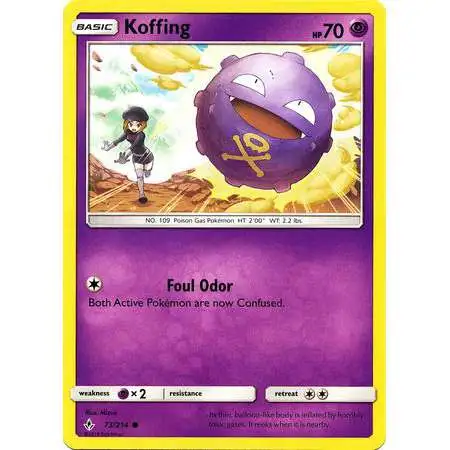 Pokemon Trading Card Game Sun & Moon Unbroken Bonds Common Koffing #73
