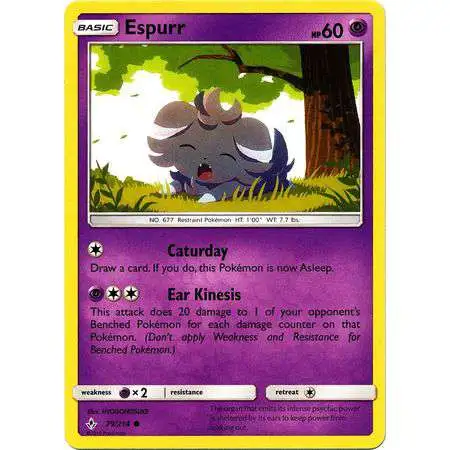 Pokemon Trading Card Game Sun & Moon Unbroken Bonds Common Espurr #79