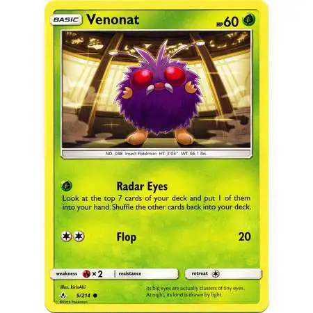 Pokemon Trading Card Game Sun & Moon Unbroken Bonds Common Venonat #9