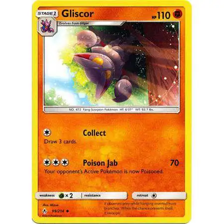 Pokemon Trading Card Game Sun & Moon Unbroken Bonds Uncommon Gliscor #99