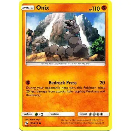 Pokemon Trading Card Game Sun & Moon Unified Minds Common Onix #103