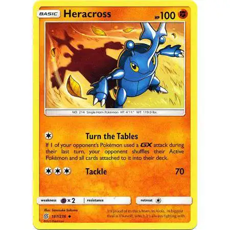 Pokemon Trading Card Game Sun & Moon Unified Minds Uncommon Heracross #107