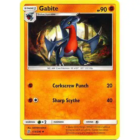 Pokemon Trading Card Game Sun & Moon Unified Minds Uncommon Gabite #113