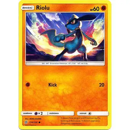 Pokemon Trading Card Game Sun & Moon Unified Minds Common Riolu #116