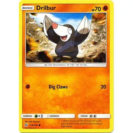 Pokemon Trading Card Game Sun & Moon Unified Minds Common Drilbur #118