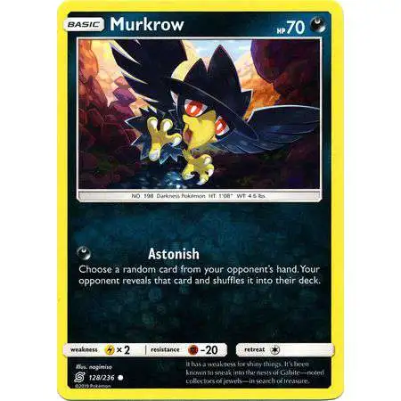 Pokemon Trading Card Game Sun & Moon Unified Minds Common Murkrow #128