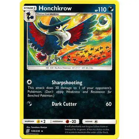 Pokemon Trading Card Game Sun & Moon Unified Minds Rare Honchkrow #130