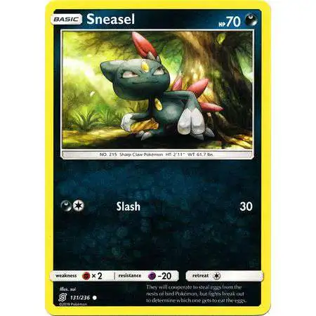 Pokemon Trading Card Game Sun & Moon Unified Minds Common Sneasel #131