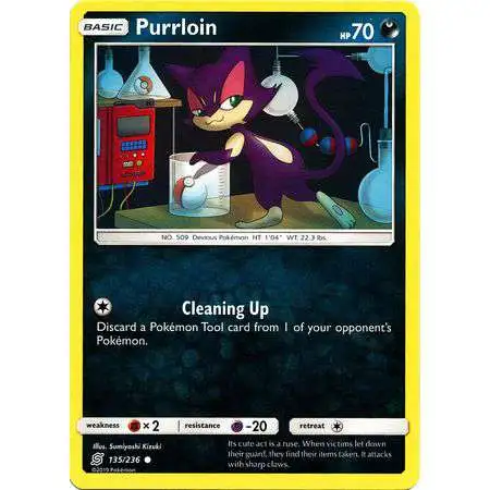 Pokemon Trading Card Game Sun & Moon Unified Minds Common Purrloin #135