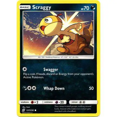 Pokemon Trading Card Game Sun & Moon Unified Minds Common Scraggy #137
