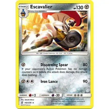 Pokemon Trading Card Game Sun & Moon Unified Minds Rare Escavalier #142