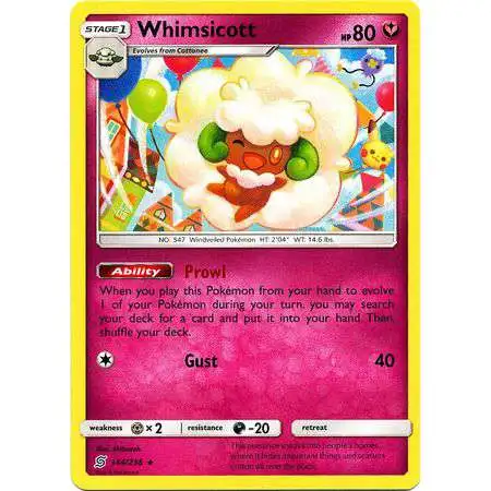 Pokemon Trading Card Game Sun & Moon Unified Minds Rare Whimsicott #144