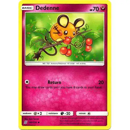 Pokemon Trading Card Game Sun & Moon Unified Minds Uncommon Dedenne #145