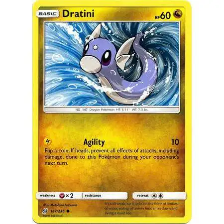 Pokemon Trading Card Game Sun & Moon Unified Minds Common Dratini #147