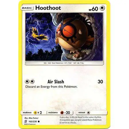 Pokemon Trading Card Game Sun & Moon Unified Minds Common Hoothoot #165