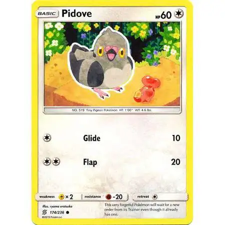 Pokemon Trading Card Game Sun & Moon Unified Minds Common Pidove #174