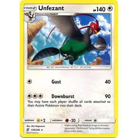 Pokemon Trading Card Game Sun & Moon Unified Minds Rare Unfezant #176