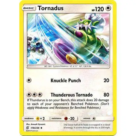 Pokemon Trading Card Game Sun & Moon Unified Minds Uncommon Tornadus #178