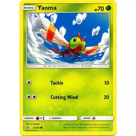Pokemon Trading Card Game Sun & Moon Unified Minds Common Yanma #2