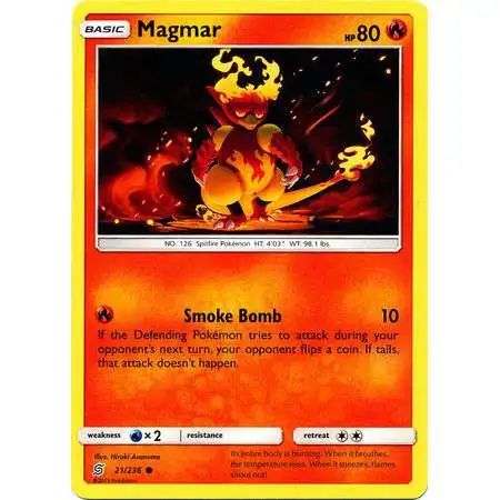 Pokemon Trading Card Game Sun & Moon Unified Minds Common Magmar #21