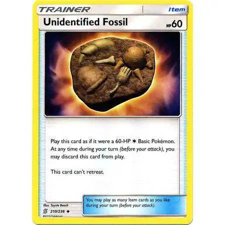 Pokemon Trading Card Game Sun & Moon Unified Minds Uncommon Unidentified Fossil #210