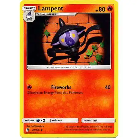 Pokemon Trading Card Game Sun & Moon Unified Minds Uncommon Lampent #29