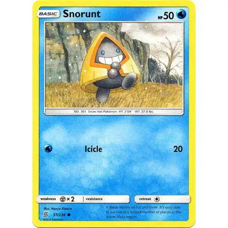 Pokemon Trading Card Game Sun & Moon Unified Minds Common Snorunt #37