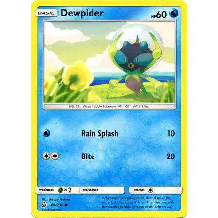 Pokemon Trading Card Game Sun & Moon Unified Minds Common Dewpider #48