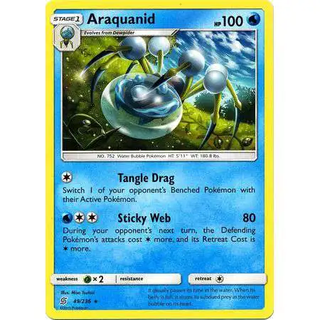Pokemon Trading Card Game Sun & Moon Unified Minds Rare Araquanid #49